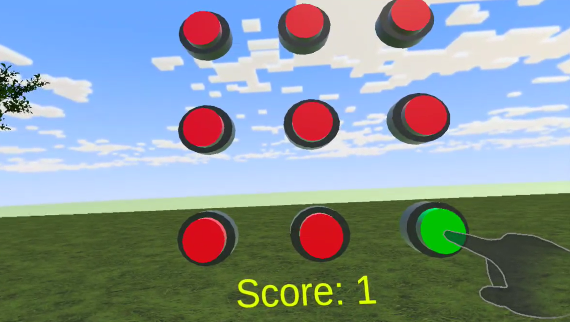 Buttons Hands Tracking VR activity